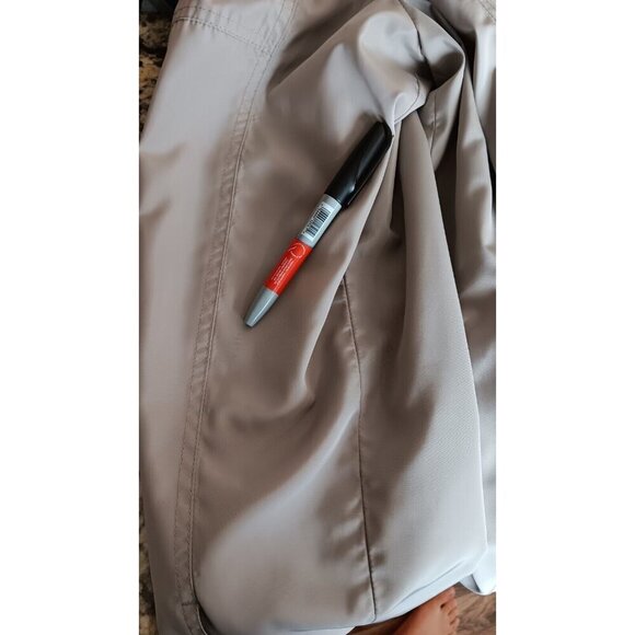 Large Men's Logan Hill Jacket Beige With Red Accents Windbreaker Coat - Picture 13 of 16